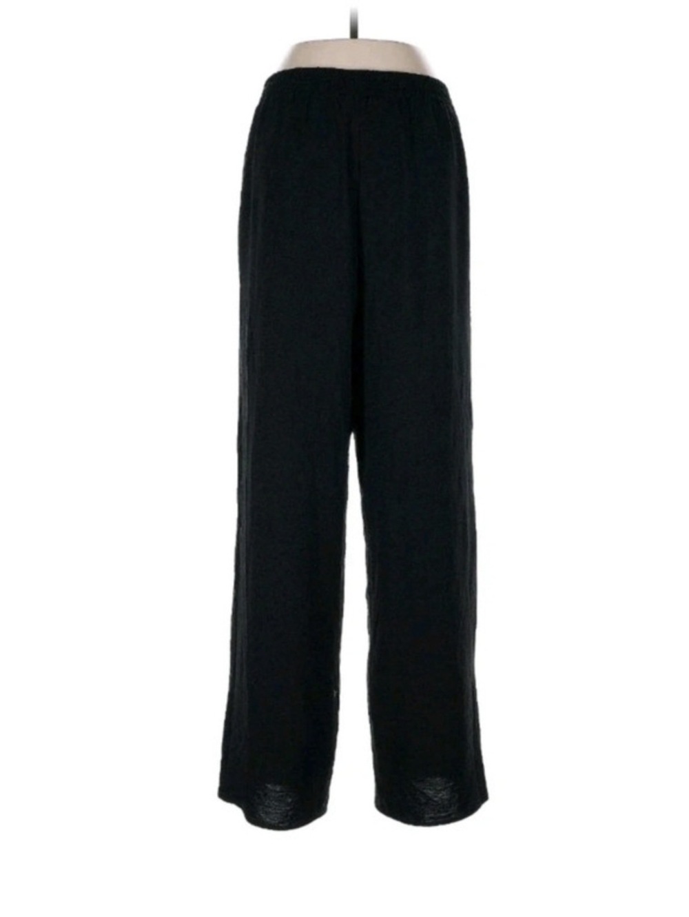 Ming Wang Black Wide Leg Elastic Waist Tie Pants Size 10 - Picture 3 of 7